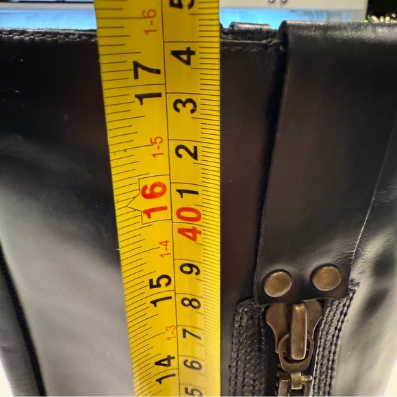 Michael Kors Black Leather Riding Style Boots EUC Worn Once Size 7.5 - Picture 12 of 16